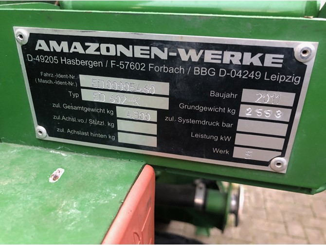 Sembradora de maíz AMAZONE ED 602-K