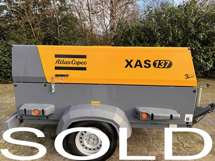 ATLAS COPCO XAS 137  compressor - video! = verkocht